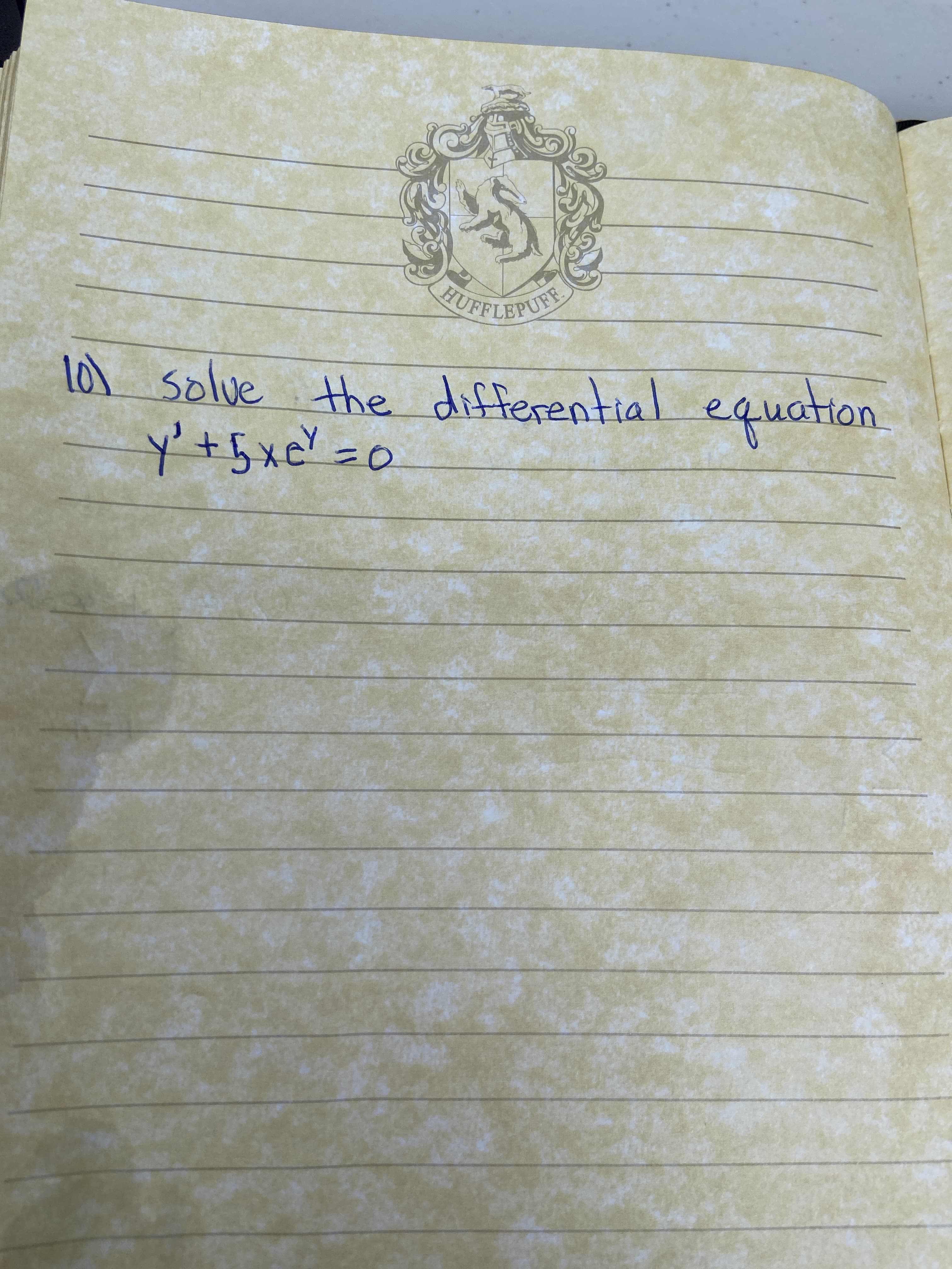 l01 solve the differential n.
Y'+5xc=D0
10)
equation
