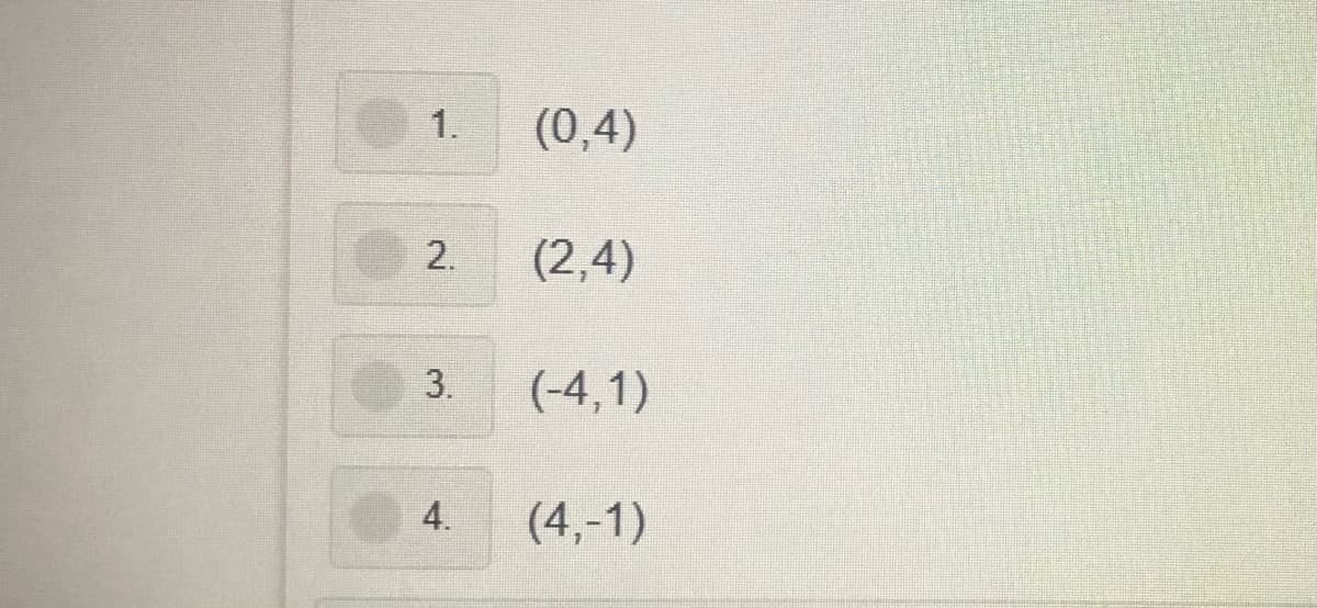 1.
(0,4)
(2,4)
3.
(-4,1)
4.
(4,-1)
2.
