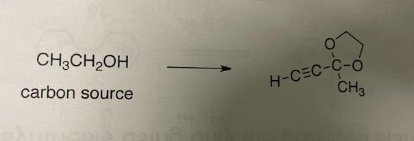 CH3CH2OH
H-CEC-C-0
CH3
carbon source
