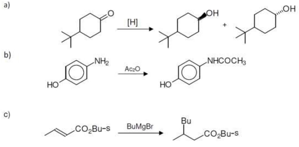 b)
c)
HO
NH₂
CO₂Bu-s
[н]
AczO
BuMgBr
НО
Bu
HO
NHCOCH3
CO₂Bu-s
HO