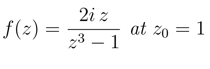 2i z
f(2)
at zo
1
23 – 1
