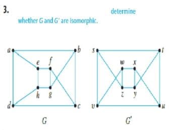 3.
whether Gand G'are isomorphic.
determine
of
k 8
G
