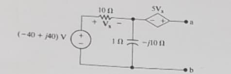 Sv,
10 1
a
(-40 + j40) V
1nネ-101
b.
