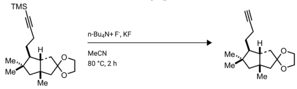 TMS
n-Bu4N+ F, KF
H
МеCN
Ме,
Me.,
80 °C, 2 h
Me
Me
Ме
Me
