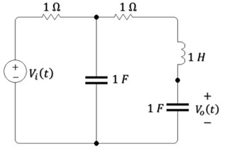 1Ω
(1)v(t)
1Ω
21F
1F
1Η
+
Vo(t)