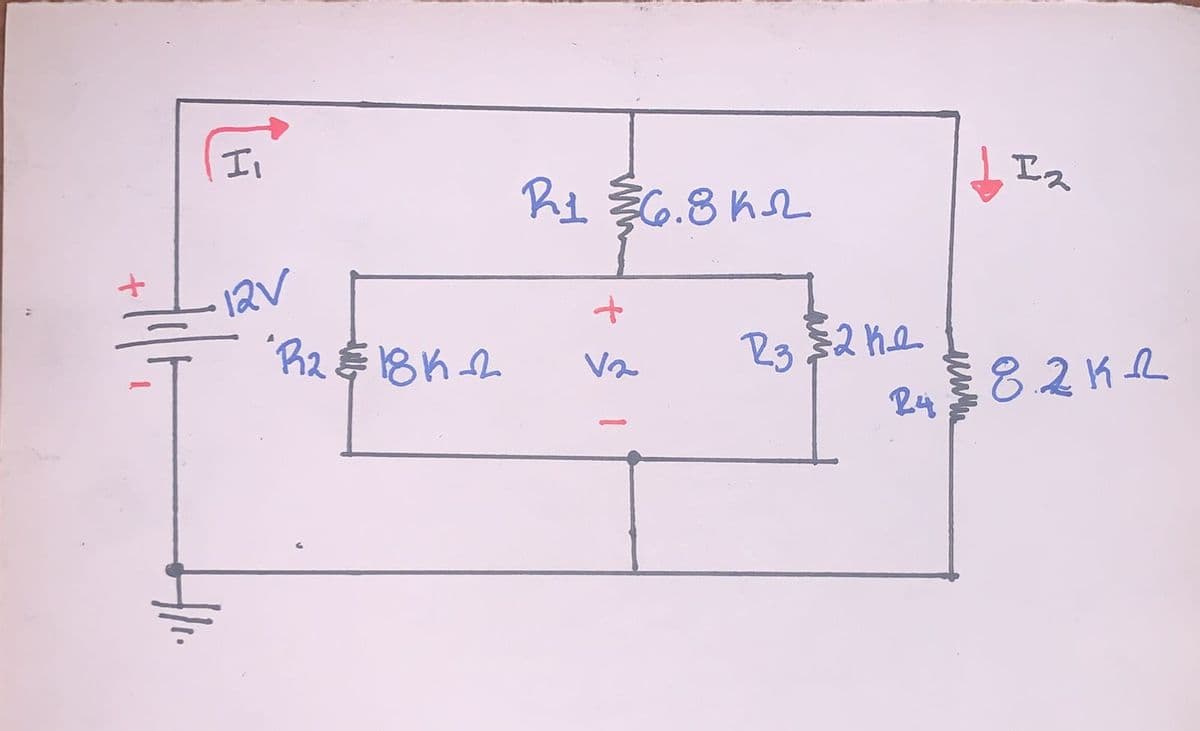 In
12V
P2 &181-2
R1 €6.8K2
+
V2
23 324 32
R3
R4
Iz
82K2