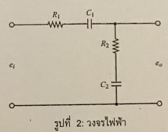 el
R₁
---
C₁
R₂
Ch
HE
รูปที่ 2: วงจรไฟฟ้า
ย
-0
Co