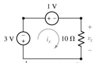 3V
IV
+
εἶχ
10 Ω
Ω
+
V₂