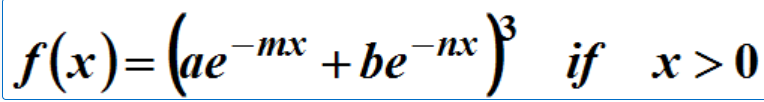 M(x) = (ae*
* if x>0
-MX
-nx
+be
