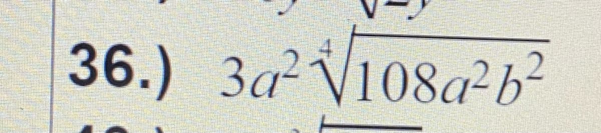 36.) 3a²V108apb?
