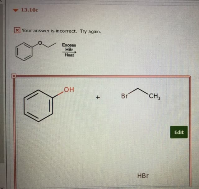 Excess
HBr
Heat
