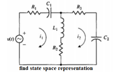 (1)
R₁
C₁
L₁
R₂
find state space representation
C₂