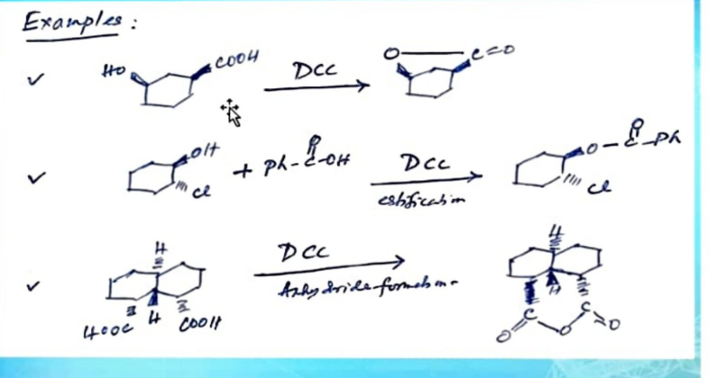 Examples :
Ho
¡COO4
DCC
eco
Lon
olt
+ Ph-
Dcc
ce
eshficabim
ce
Dcc
->
Ardy dride formahme
400¢
