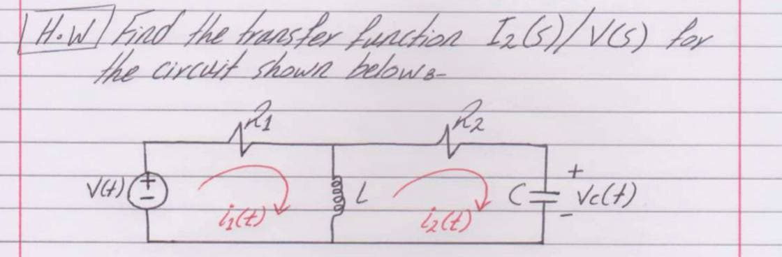 Hew/ hrad the franser hunchon Tas)/vs) bor
the Circuit shown belowa
Velt)
