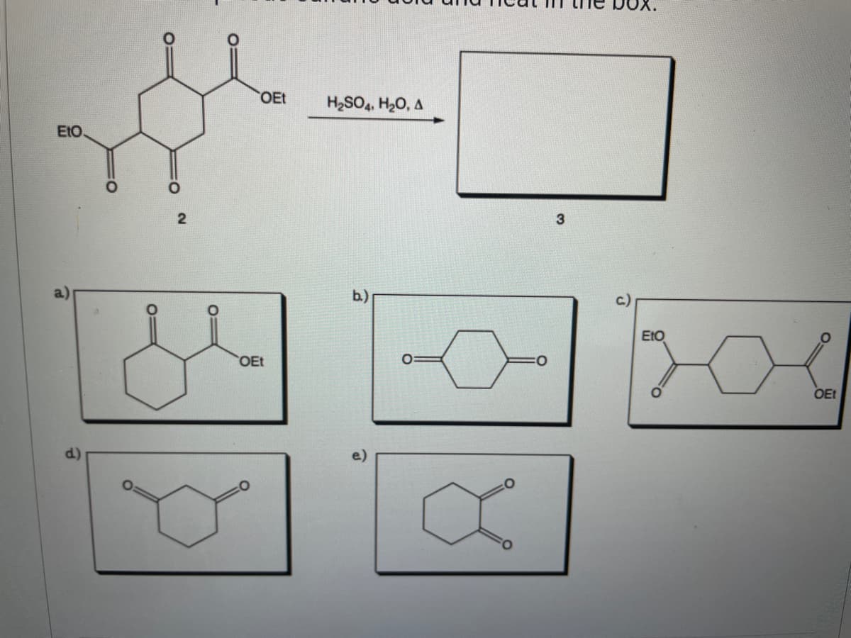 OEt
H2SO4, H20, A
EtO
3
b.)
EtO
OEt
OEt
