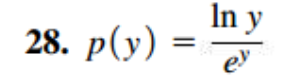 In y
28. р(у)
ey
