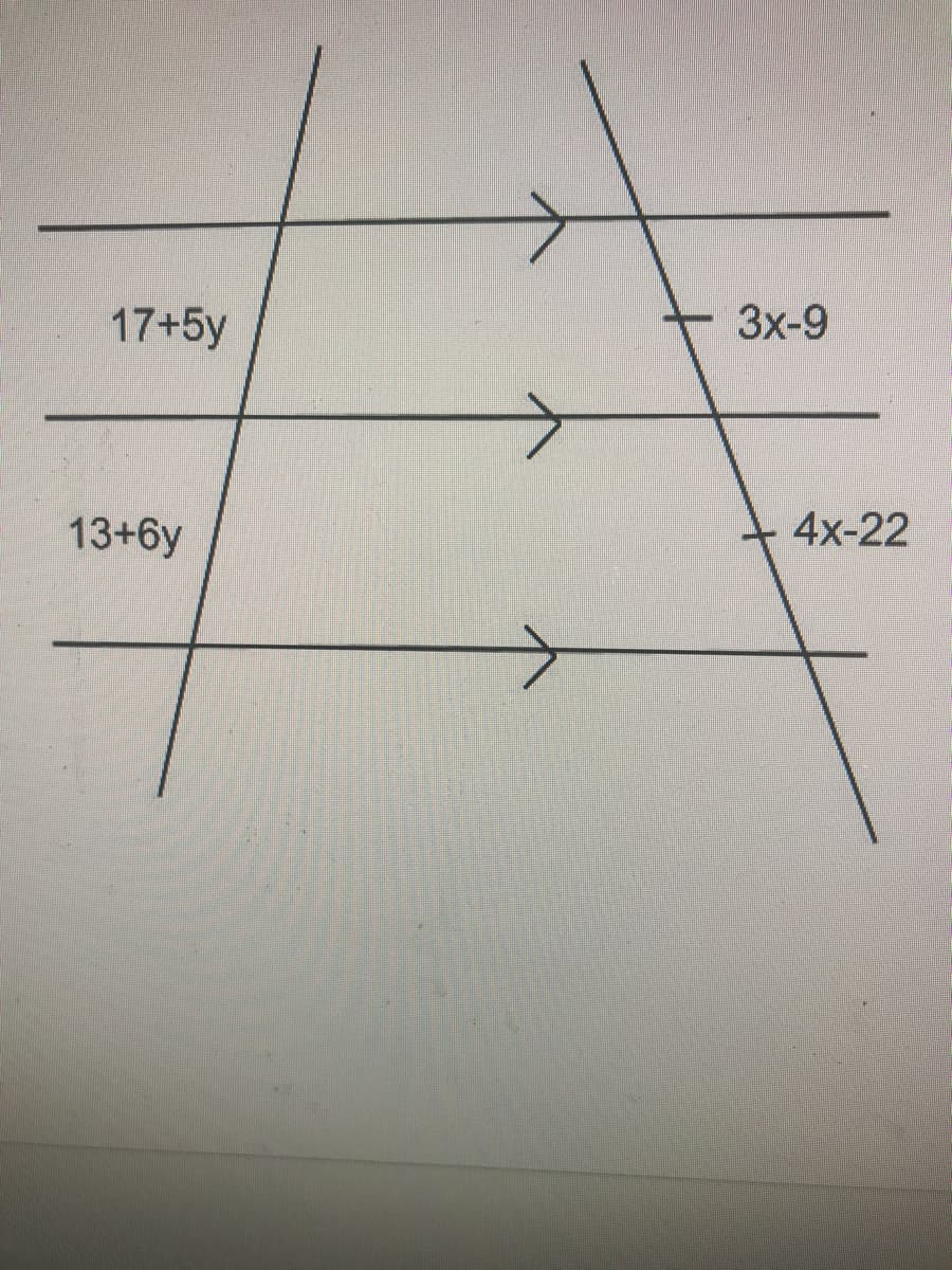 17+5y
3x-9
->
13+6y
4x-22
>
