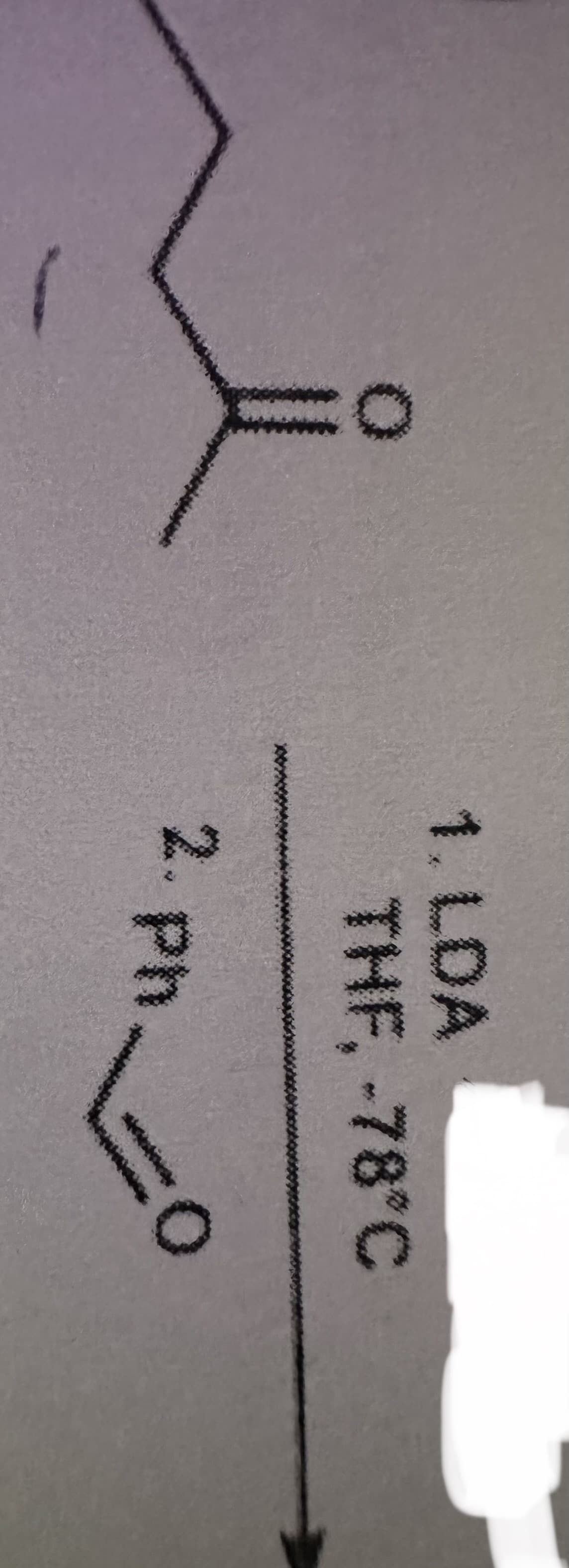 O
1. LDA
THF, -78°C
2.pn
CO