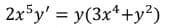 2x5y' = y(3x*+y²)
