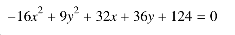 -16x + 9y + 32x + 36y + 124 = 0
