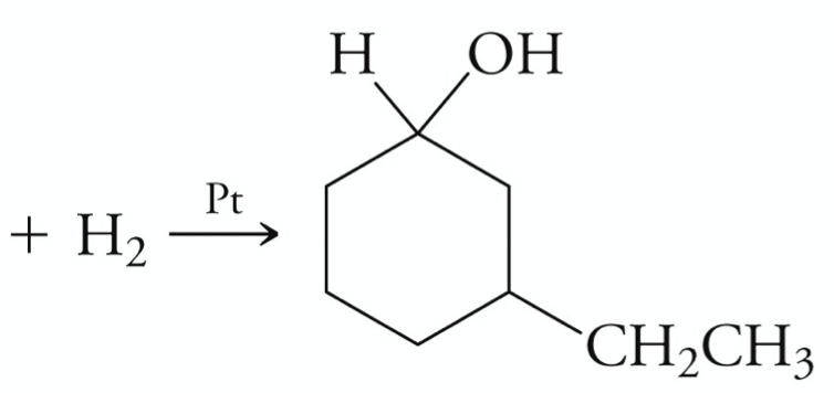 H
ОН
Pt
+ H2
CH2CH3
