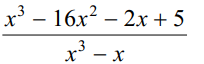 x³ - 16x² - 2x + 5
x³ - x