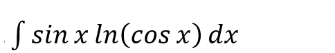 S sin x In(cos x) dx
X
