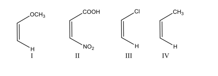 СООН
CI
CH3
LOCH3
'NO2
H.
TH.
I
II
III
IV
