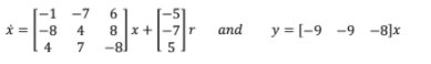 -7
8 x +
-81
-8
4
and
y = [-9 -9 -8]x
4
7
