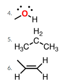 4.
H2
5.
H3C-CCH3
6.
H.
