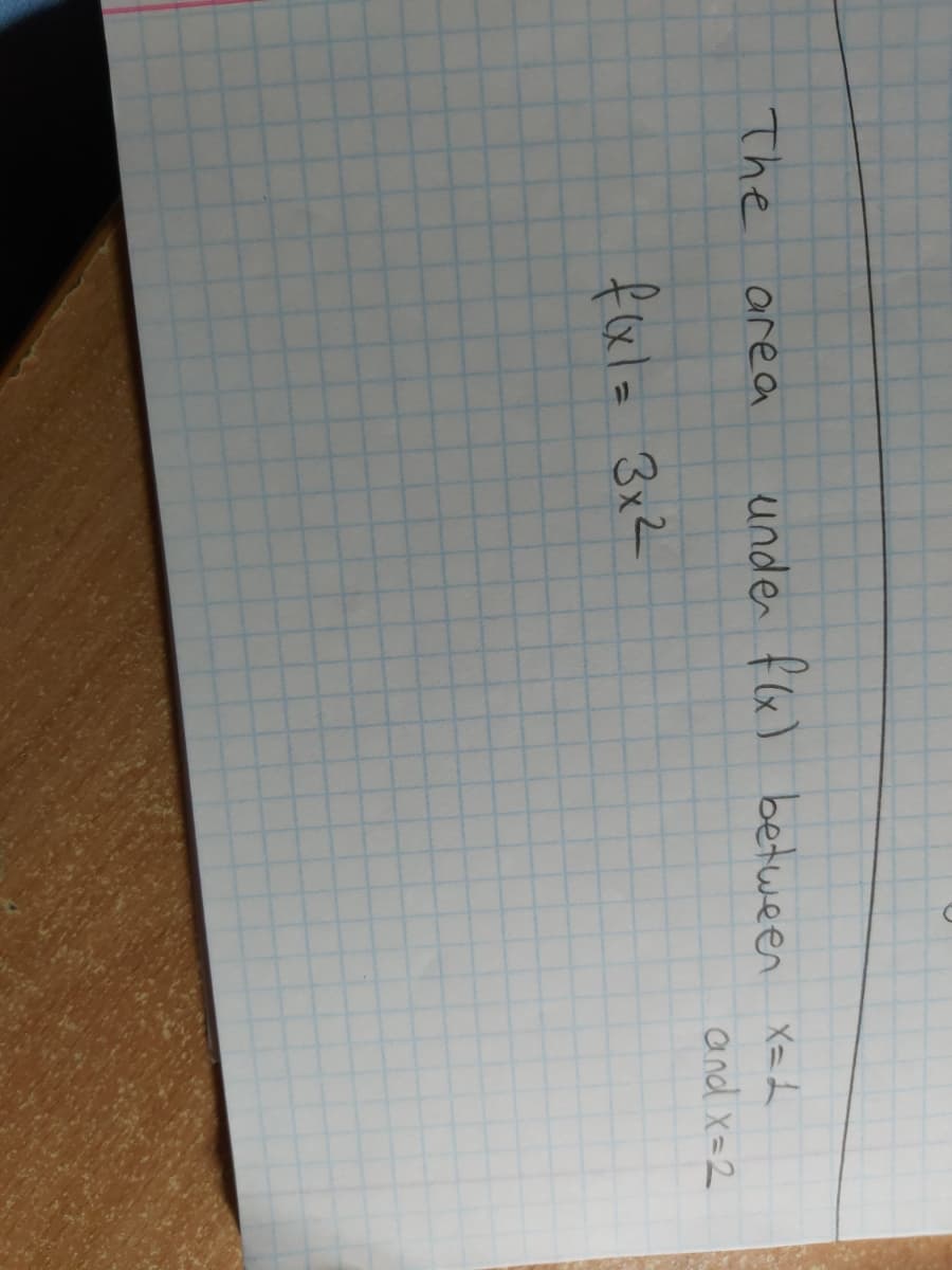 The
area
unden flx) between X=L
and x=2
fxl= 3xZ
