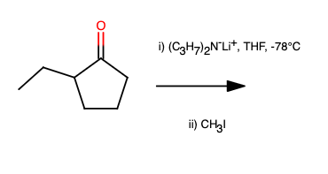 i) (C3H7)2N'Li+, THF, -78°C
ii) CH3!