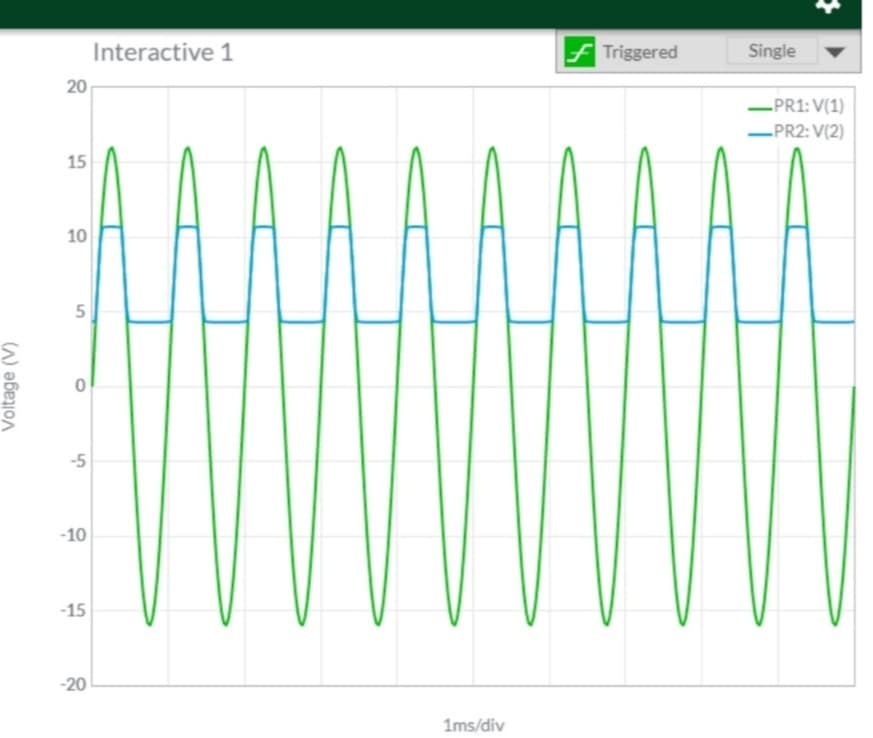 Interactive 1
F Triggered
Single
20
PR1:V(1)
-PR2: V(2)
15
10
-5
-10
-15
-20
1ms/div
Voltage (V)
