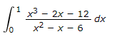 x3 - 2x - 12
x2 - x - 6
