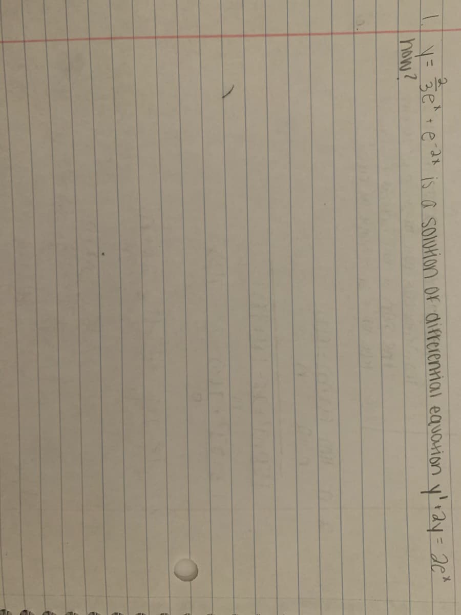 3eean is a SOlution of diprerential equation y'+2y= 20"
how?
