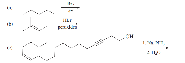 Br2
(а)
hv
HBr
(b)
peroxides
HỌ
1. Na, NH3
(c)
2. HО
