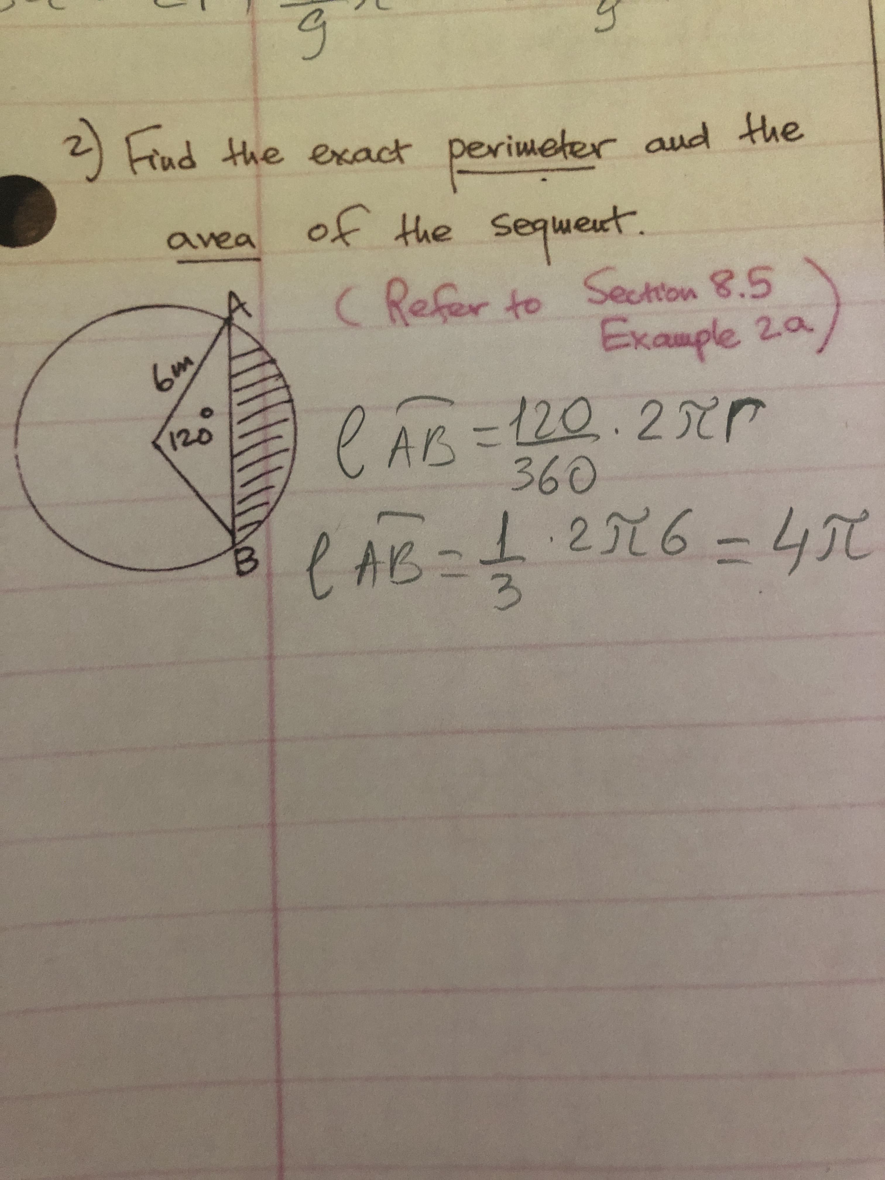 the
Find the exact perimeter aud
of the sequert.
avea
