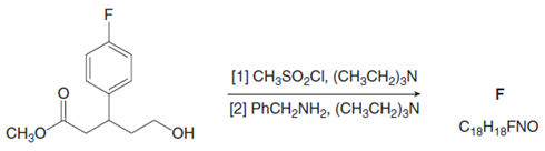 [1] CH,S02CI, (CH,сHа)зN
[2] PҺCH-NH2. (Cн,сна)зN
CH3O
С1оНуо FNO
ОН
