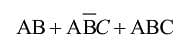 AB + ABC+ ABC
