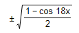 1- cos 18x
2
