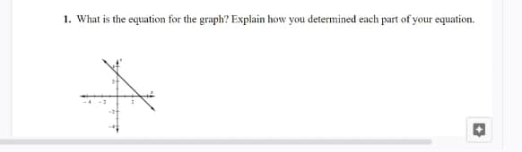 1. What is the equation for the graph? Explain how you determined each part of your equation.
