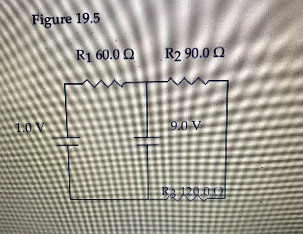 Figure 19.5
R1 60.0 Q
R2 90.0 Q
1.0 V
9.0 V
B3 120.0 2
