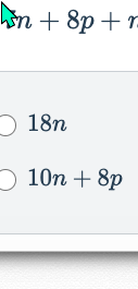 hön + 8p + r.
18п
О10п + 8p
