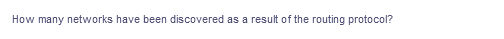 How many networks have been discovered as a result of the routing protocol?
