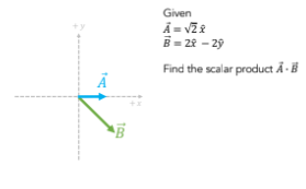 100
Given
Ā= √22
B=28-29
Find the scalar product A. B