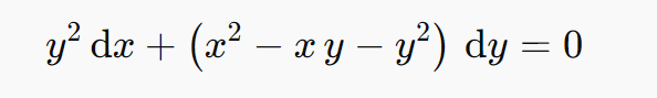 y° da + (a² – a y – y²) dy = 0
