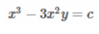 x3 - 3x²y = c