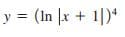 y = (In |x + 1|)*
