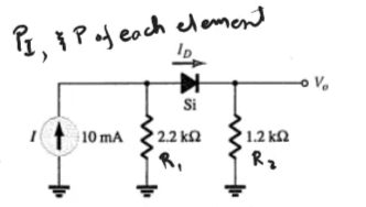 PI, &P of each element
ID
10 mA
本
Si
• 2.2 ΚΩ
R₁
1.2 ΚΩ
R₂
-o V