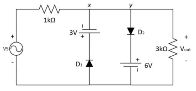 1kO
3V
D2
VS
3kN.
Vout
D1
6V

